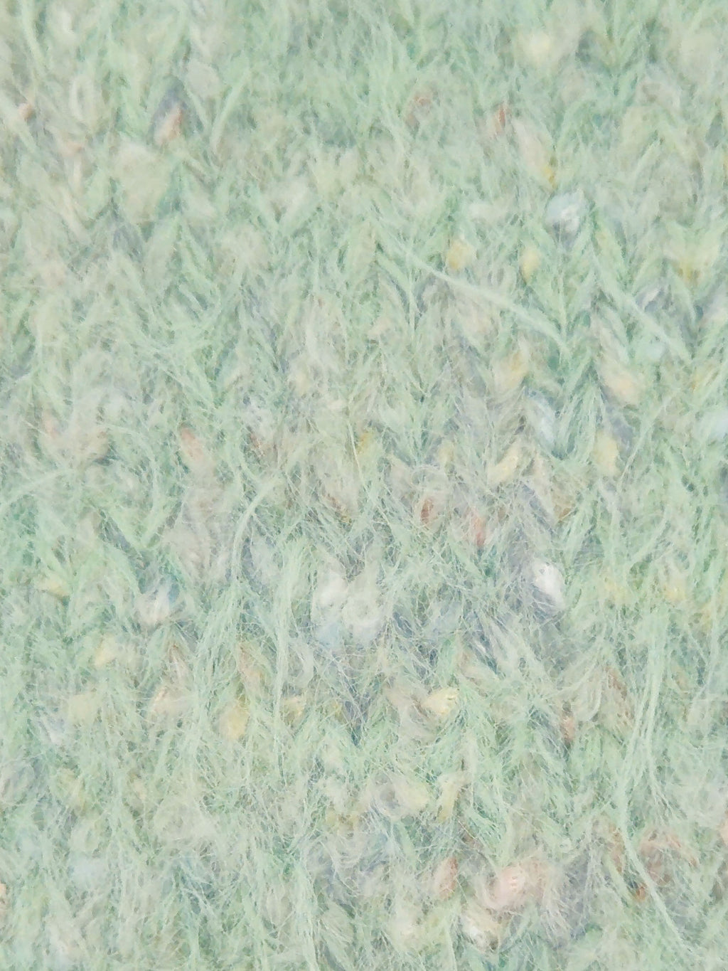 Crystal Mint green mixed fiber yarn texture close-up