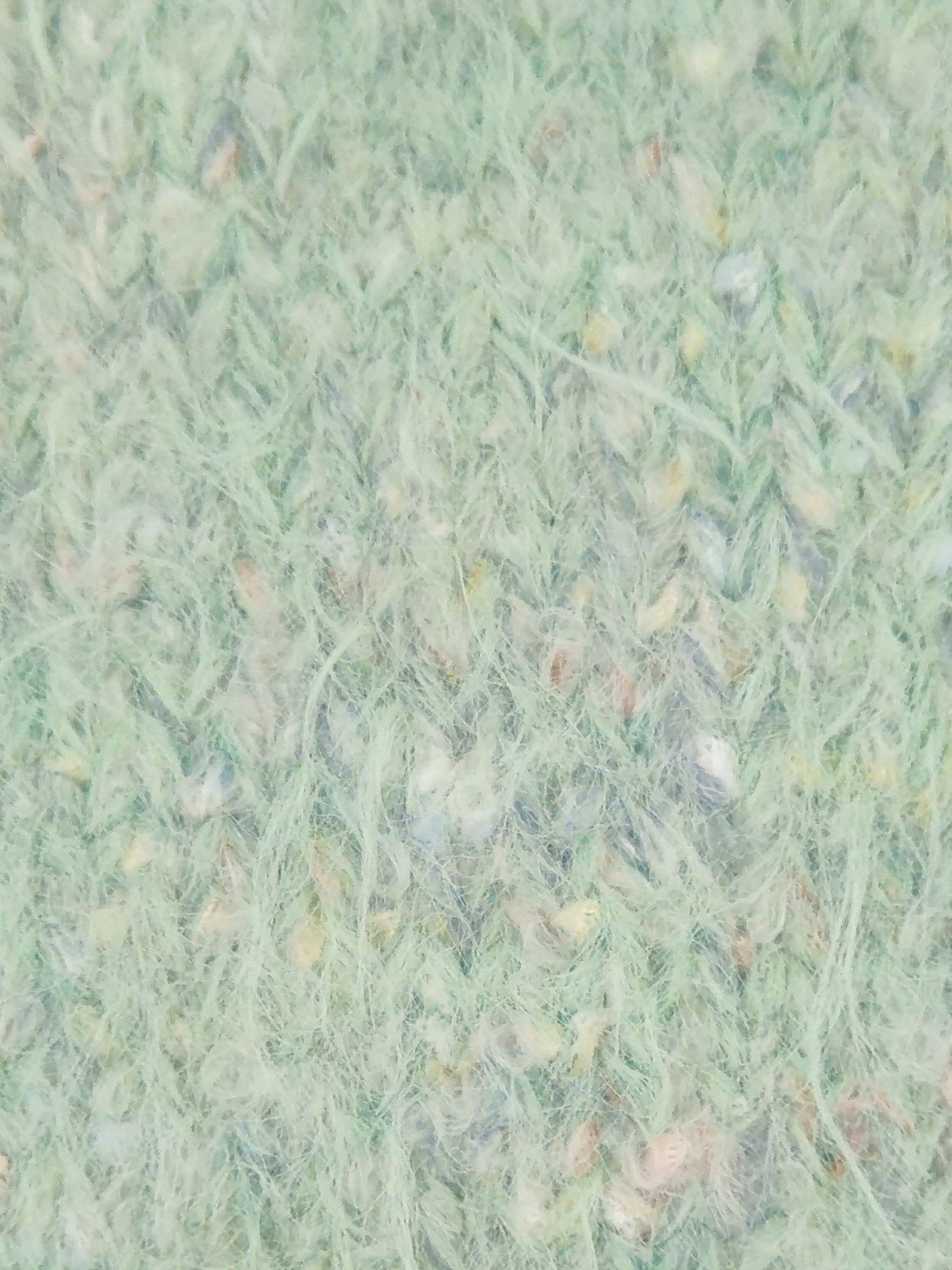 Crystal Mint green mixed fiber yarn texture close-up