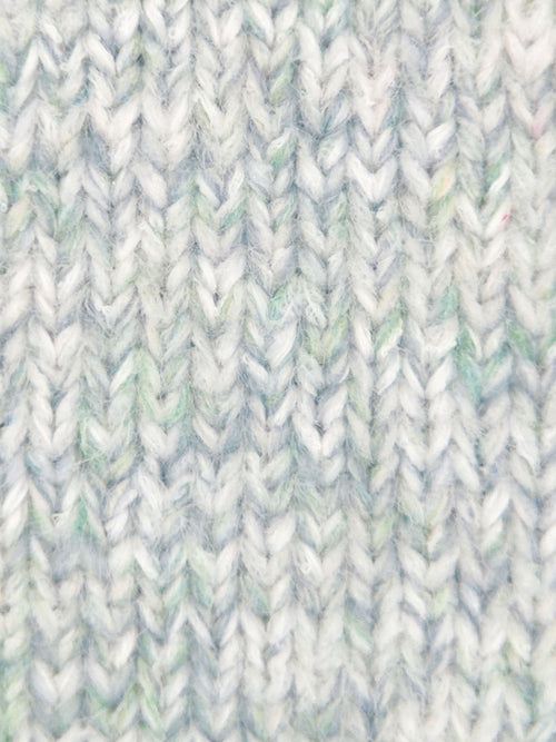Soft Dawn Meadow blue mixed fiber yarn texture close-up